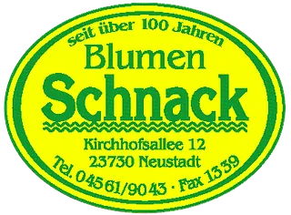 Blumen Schnack Neustadt, Tradition von 100 Jahren, Kirchhofsallee 12, 23730 Neustadt/Holstein, Friedhof, Rudolf Schnack, Joachim Schnack, Blumen, Schnittblumen, Hochzeitsfloristik, Trauerschmuck, Dekoration, Terrassenbepflanzung, Fleurop